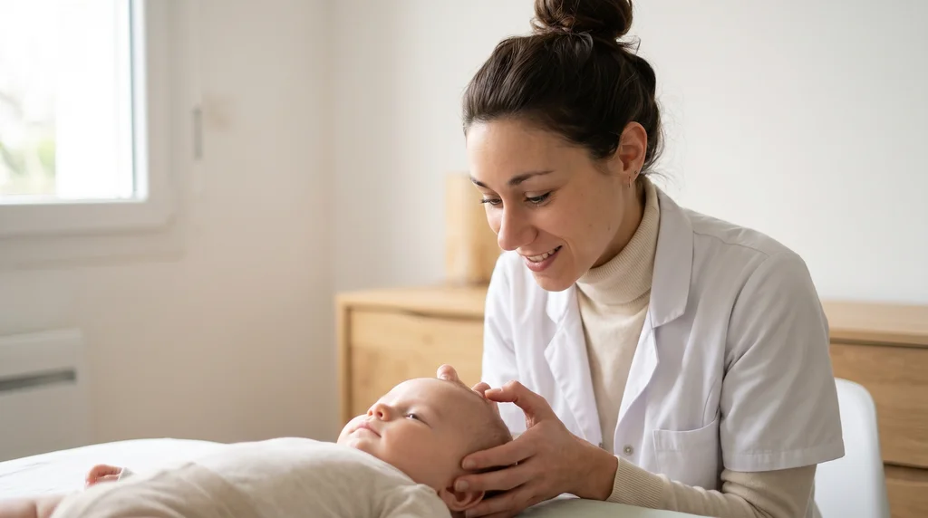 Plagiocéphalie : casque, ostéopathie et temps de correction